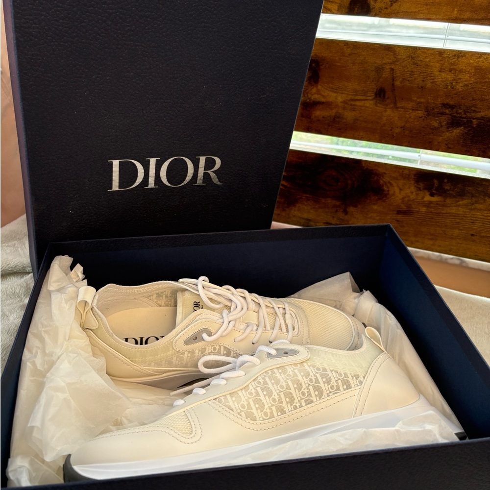 Mint Christian Dior B25  White Technical Mesh Men Sneakers luxury